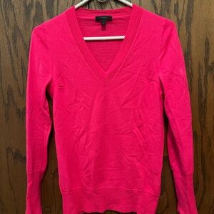 J. Crew V-Neck Sweater - Vibrant Pink